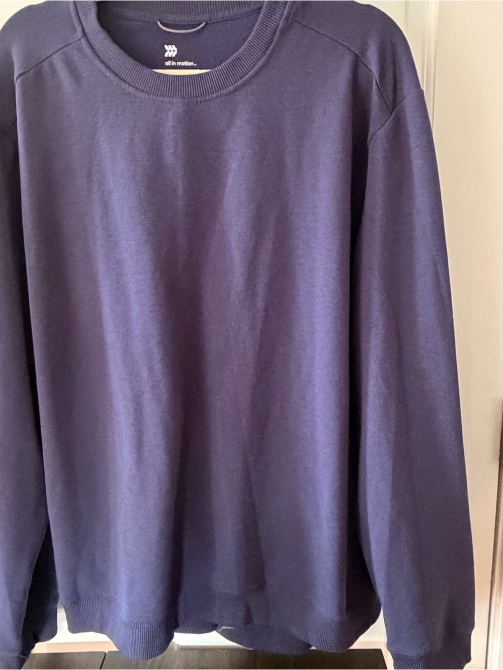 All in Motion Soft Stretch Crewneck Sweatshirt Men’s XXL Navy Blue